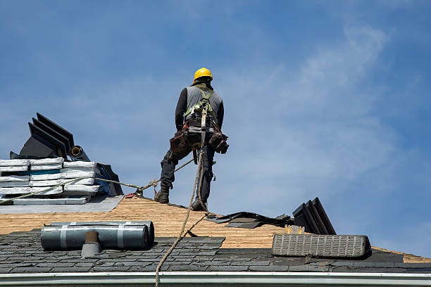 Professional Gutter Installation technician working in Denham Springs, LA